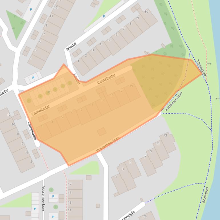 Kaart van postcodegebied 2317HJ.