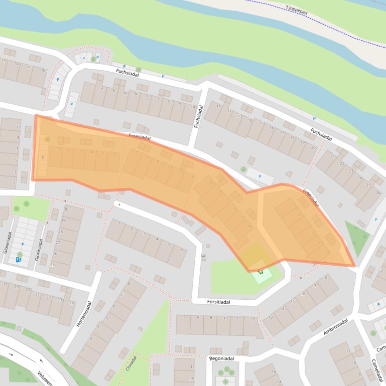 Kaart van postcodegebied 2317HN.