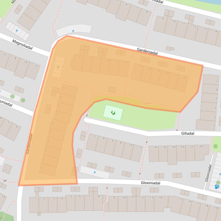 Kaart van postcodegebied 2317HV.