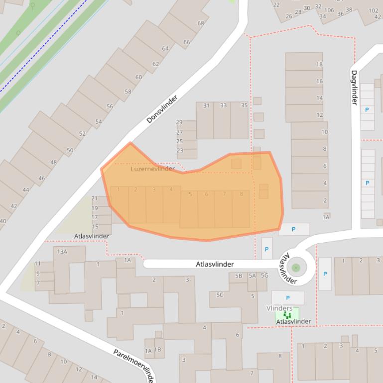 Kaart van postcodegebied 2317JG.