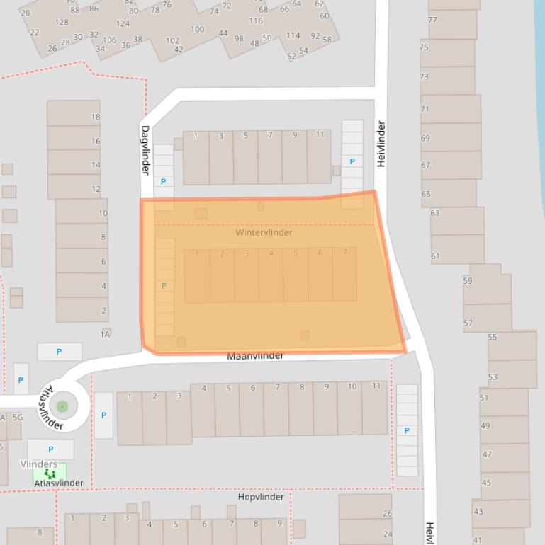 Kaart van postcodegebied 2317JL.