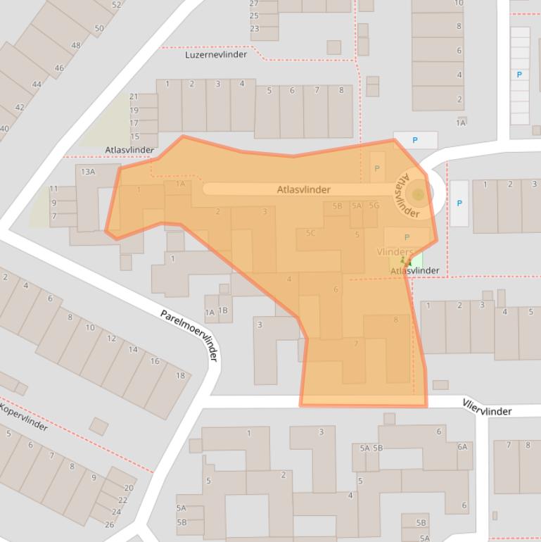 Kaart van postcodegebied 2317JP.