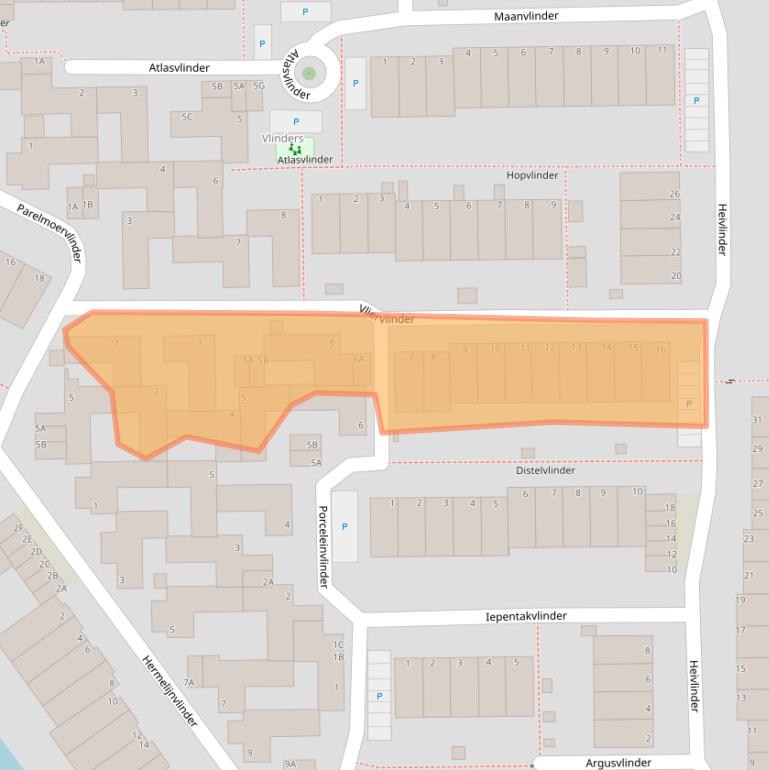 Kaart van postcodegebied 2317JR.