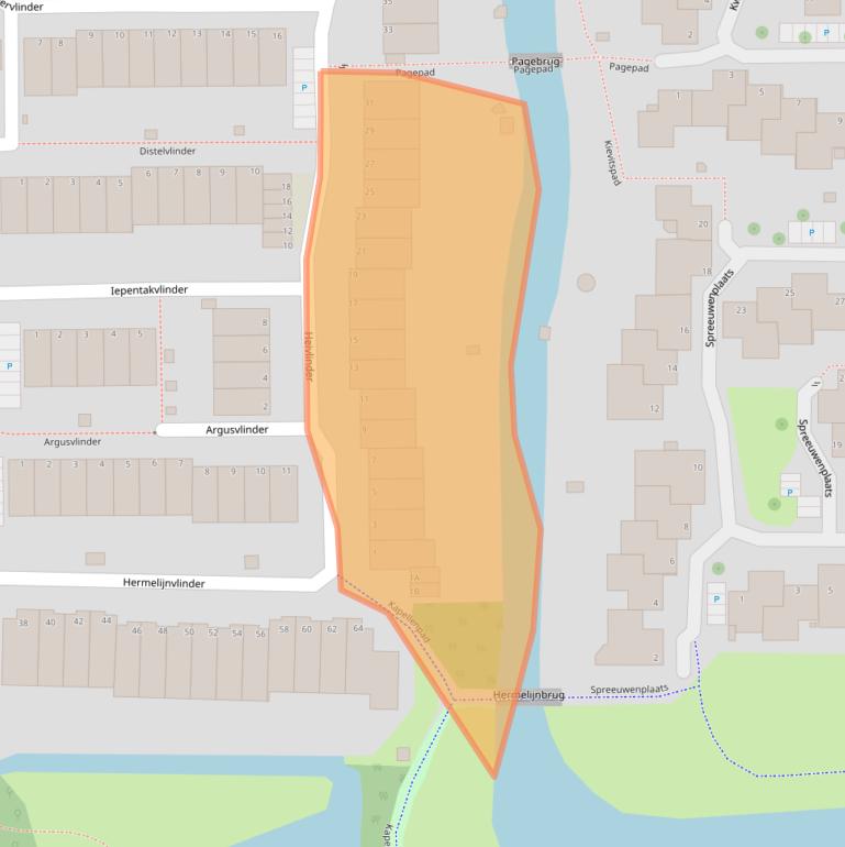 Kaart van postcodegebied 2317JS.