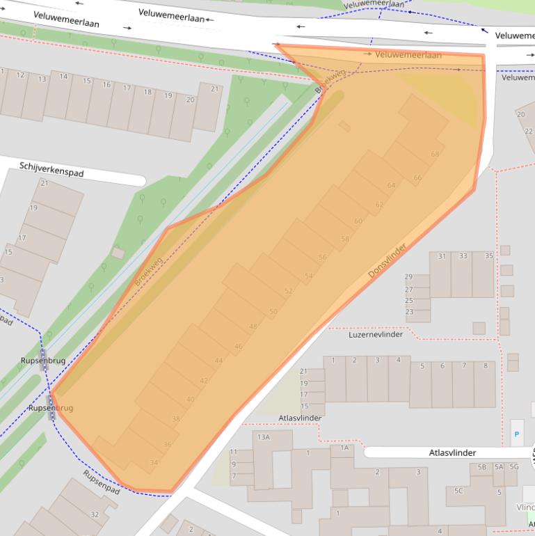 Kaart van postcodegebied 2317KG.