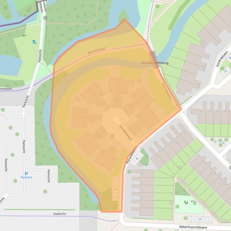 Kaart van postcodegebied 2317KZ.