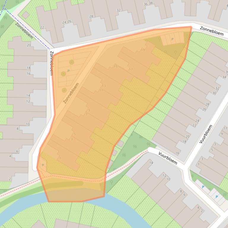Kaart van postcodegebied 2317LK.