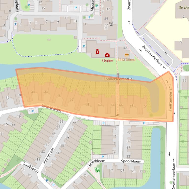 Kaart van postcodegebied 2317LM.