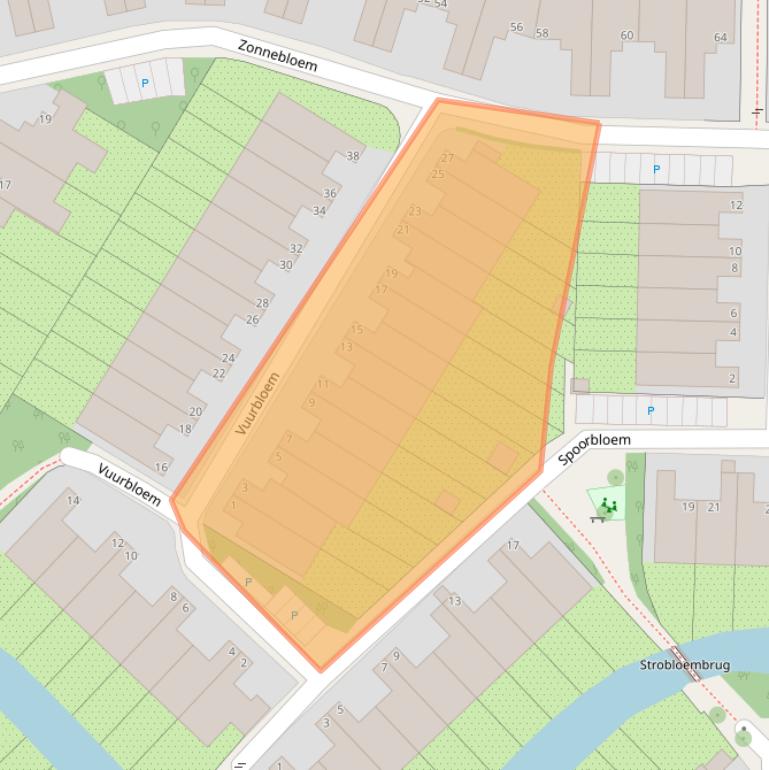 Kaart van postcodegebied 2317LN.