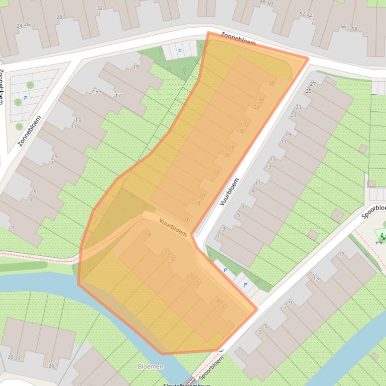 Kaart van postcodegebied 2317LP.