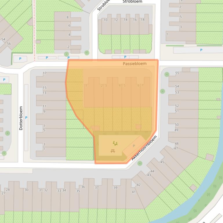 Kaart van postcodegebied 2317LR.