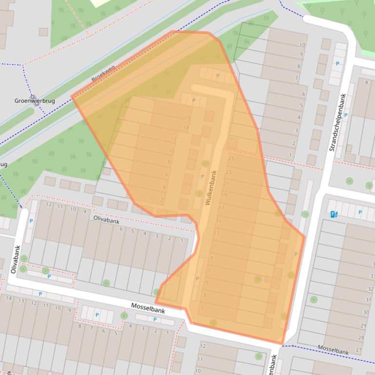 Kaart van postcodegebied 2317MG.