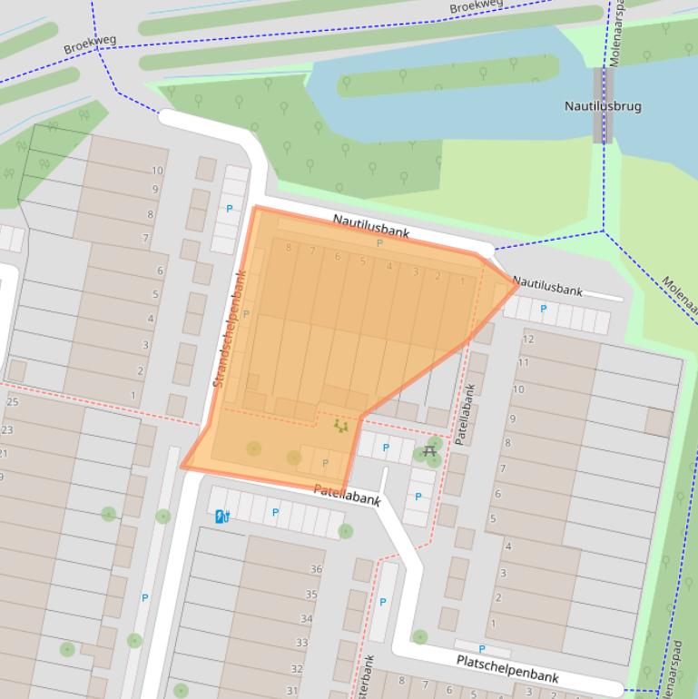 Kaart van postcodegebied 2317MJ.