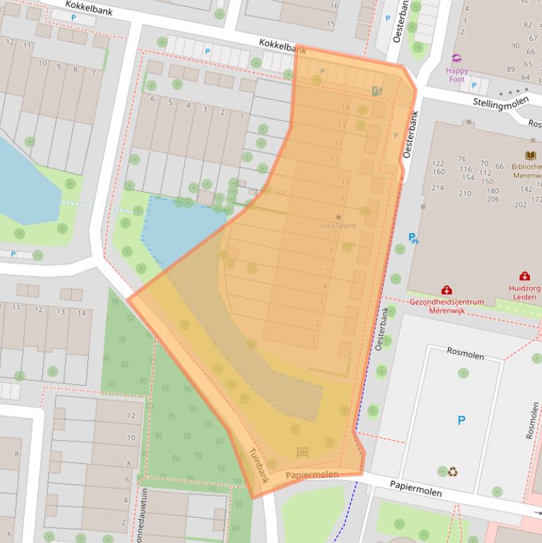 Kaart van postcodegebied 2317MN.