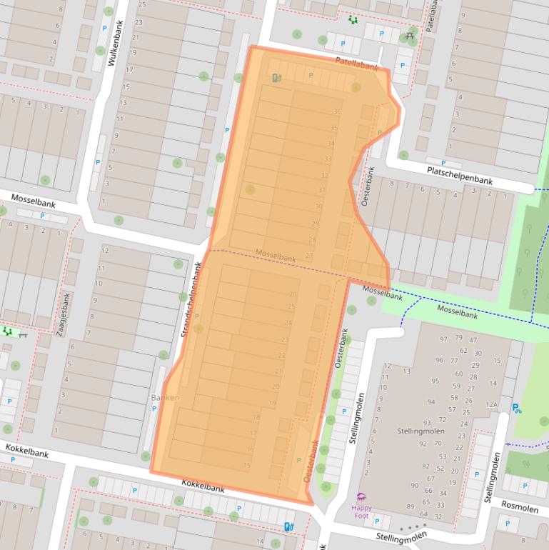Kaart van postcodegebied 2317MP.