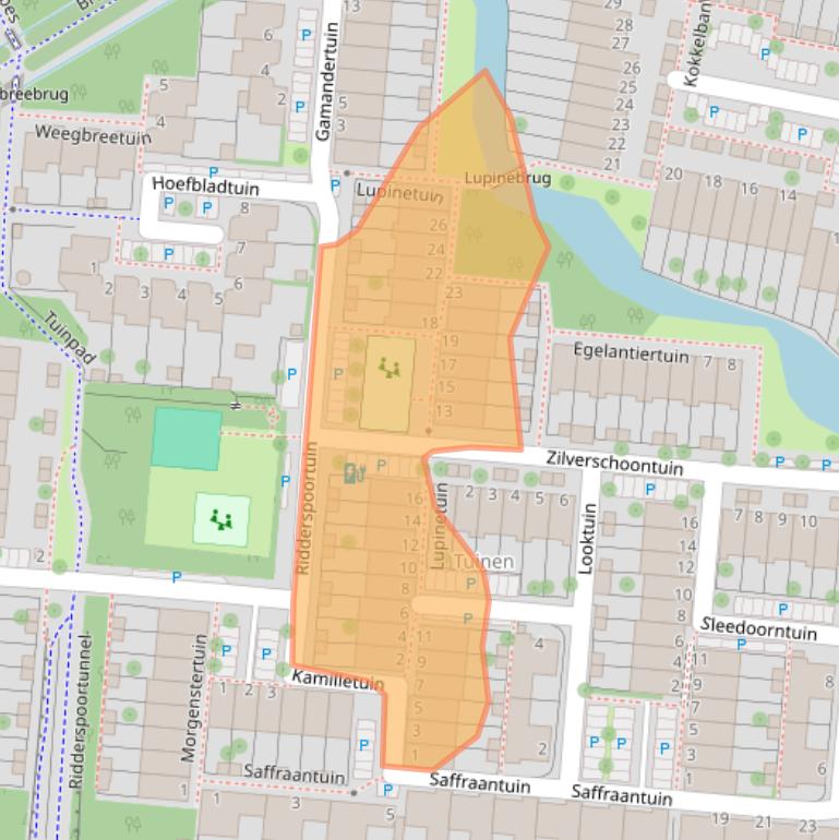 Kaart van postcodegebied 2317MX.