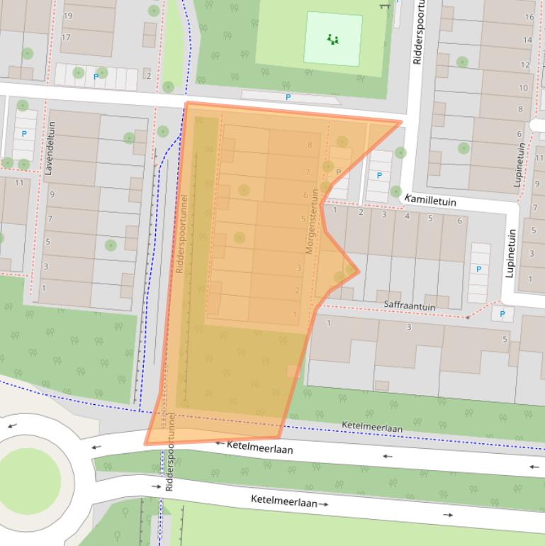 Kaart van postcodegebied 2317MZ.