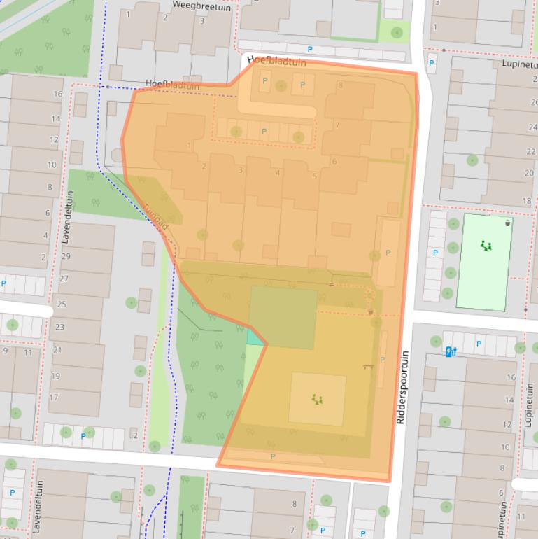 Kaart van postcodegebied 2317NG.