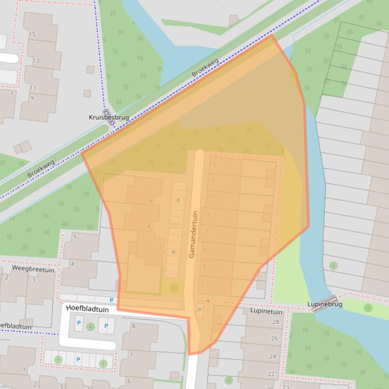 Kaart van postcodegebied 2317NJ.