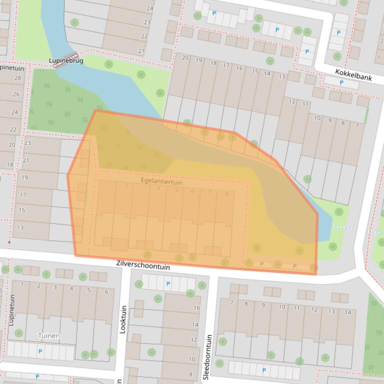 Kaart van postcodegebied 2317NK.