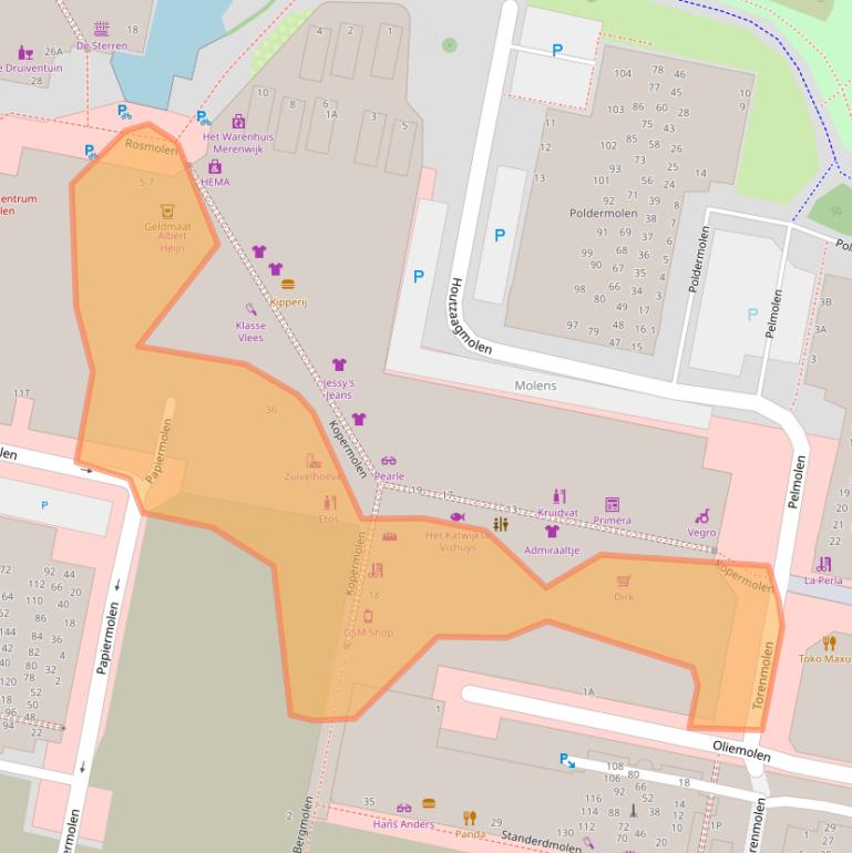 Kaart van postcodegebied 2317PB.