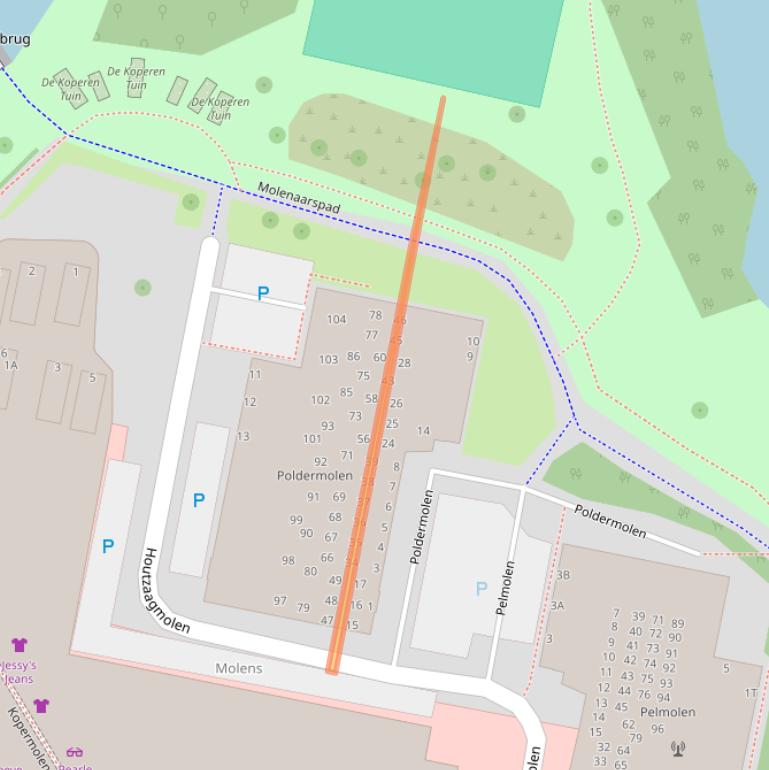 Kaart van postcodegebied 2317PD.