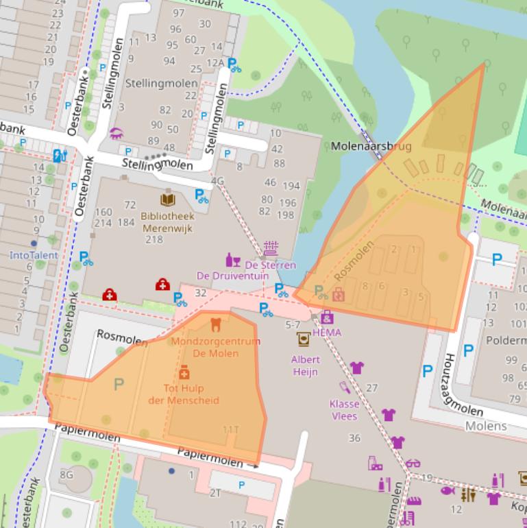 Kaart van postcodegebied 2317PL.