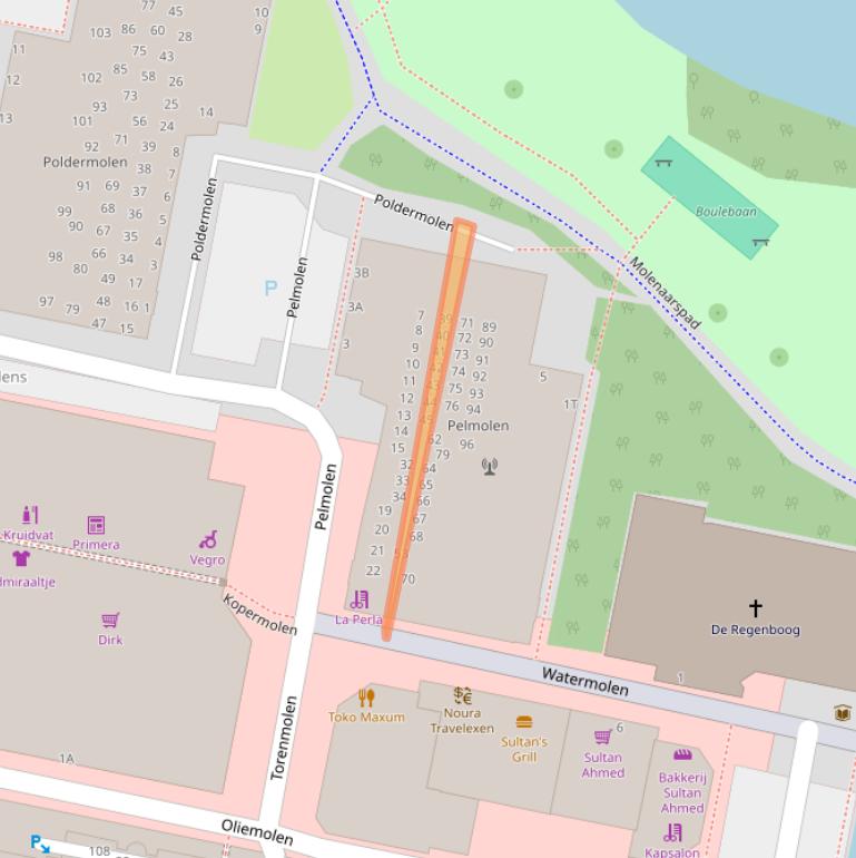 Kaart van postcodegebied 2317PR.