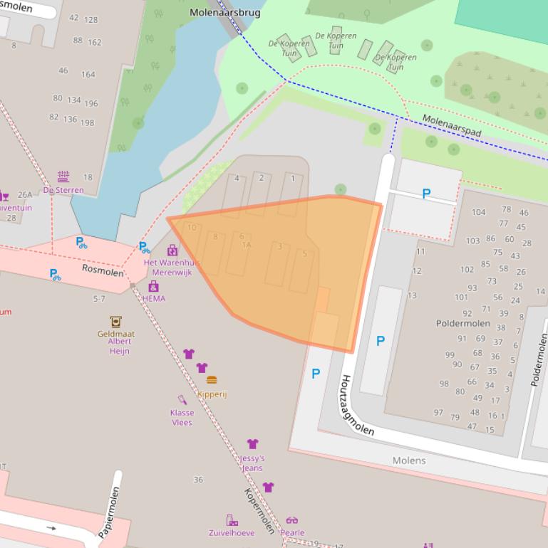 Kaart van postcodegebied 2317PZ.