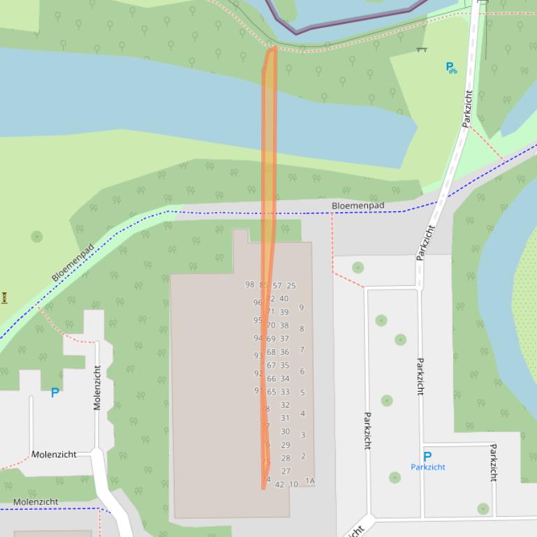 Kaart van postcodegebied 2317RG.