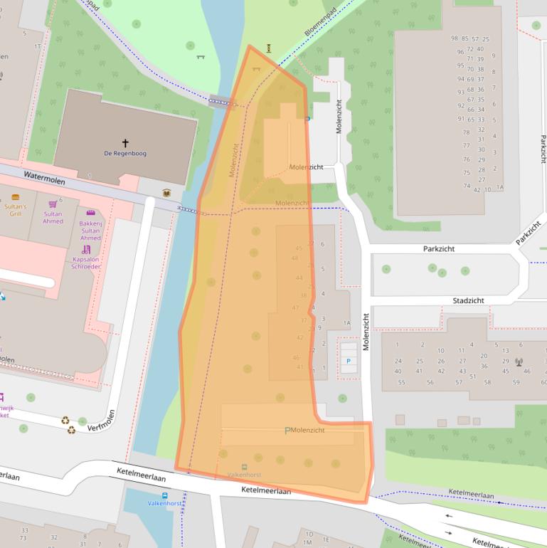 Kaart van postcodegebied 2317RL.