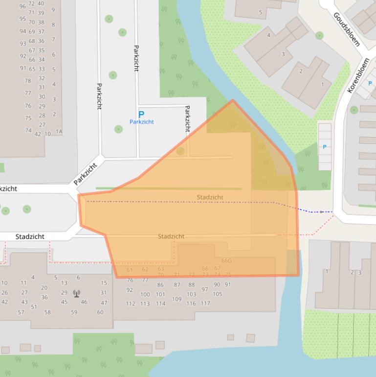 Kaart van postcodegebied 2317RS.