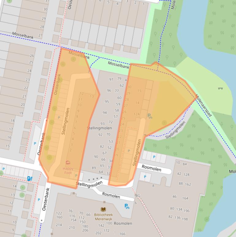 Kaart van postcodegebied 2317SB.