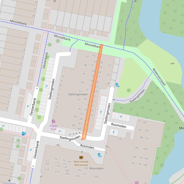 Kaart van postcodegebied 2317SC.