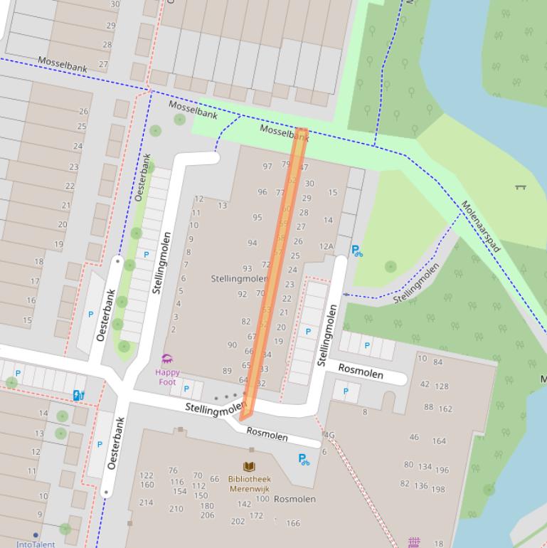 Kaart van postcodegebied 2317SE.