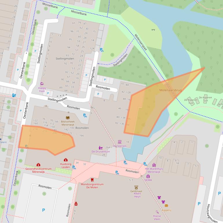 Kaart van postcodegebied 2317SP.