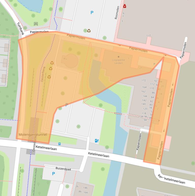 Kaart van postcodegebied 2317SV.