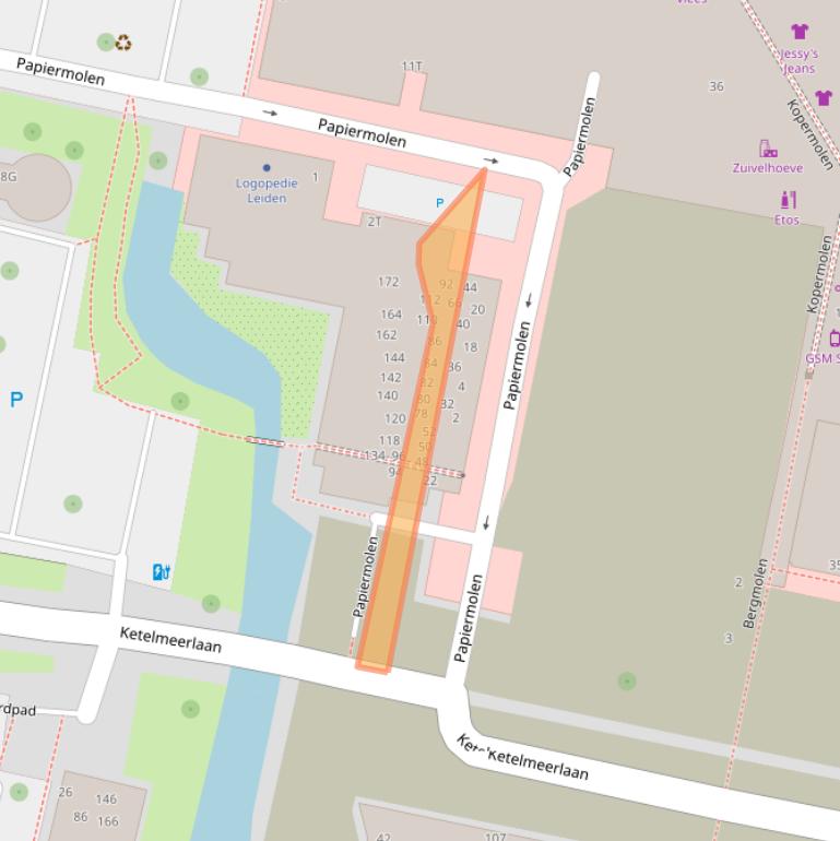 Kaart van postcodegebied 2317SW.