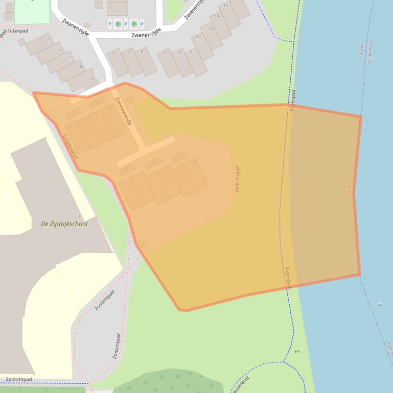 Kaart van postcodegebied 2317VW.