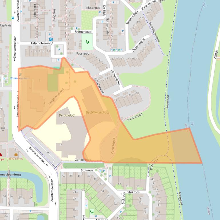 Kaart van postcodegebied 2317VX.