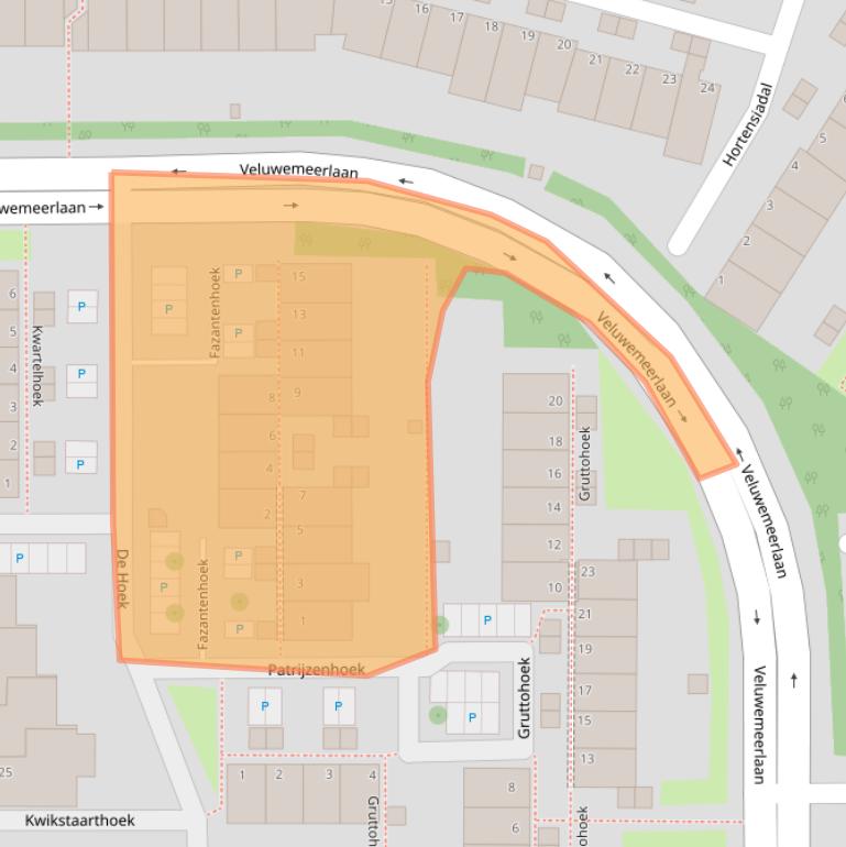 Kaart van postcodegebied 2317WP.