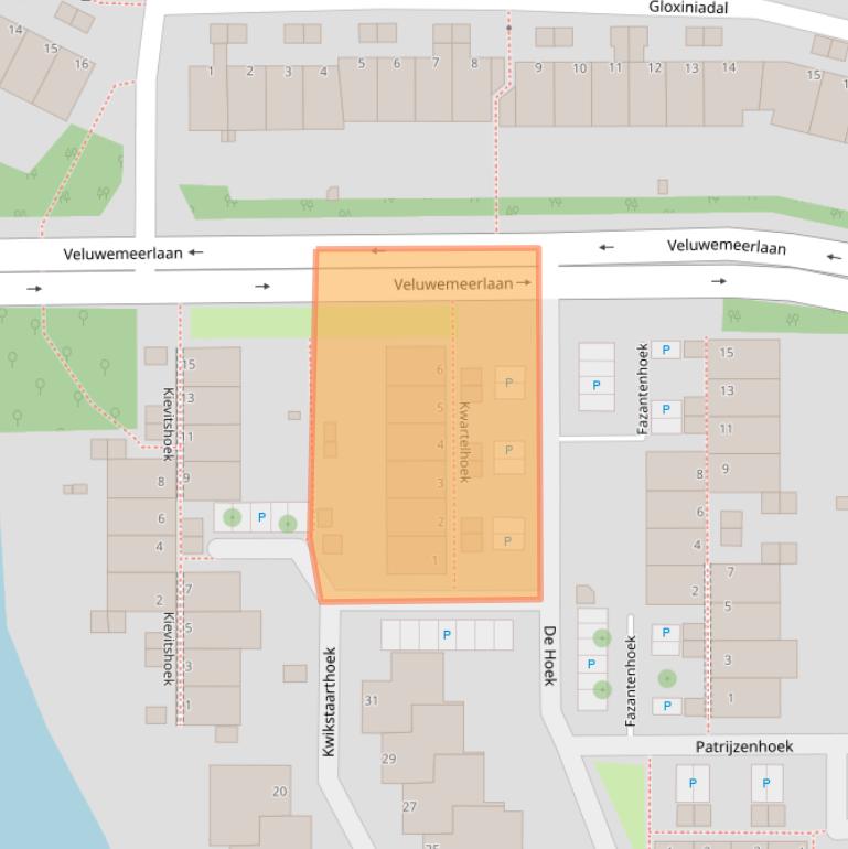 Kaart van postcodegebied 2317WR.