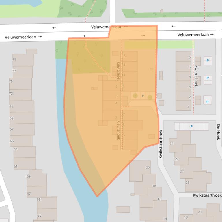 Kaart van postcodegebied 2317WS.
