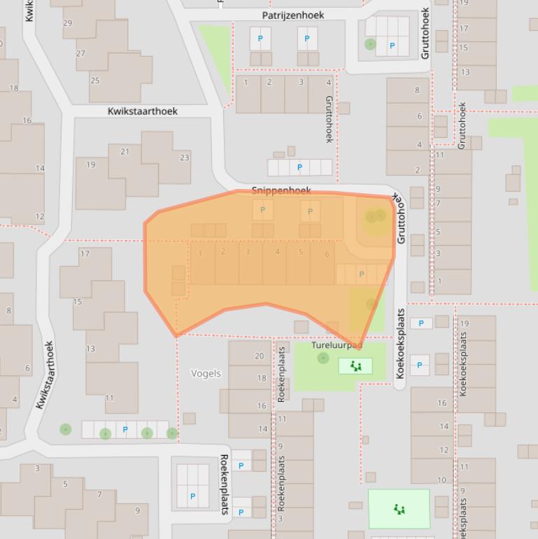 Kaart van postcodegebied 2317WX.
