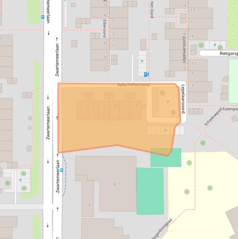 Kaart van postcodegebied 2317XA.