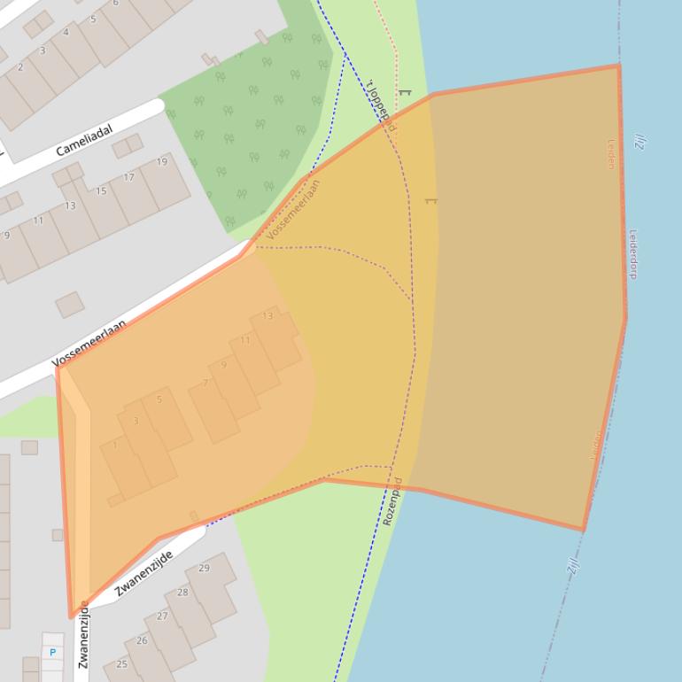 Kaart van postcodegebied 2317XD.