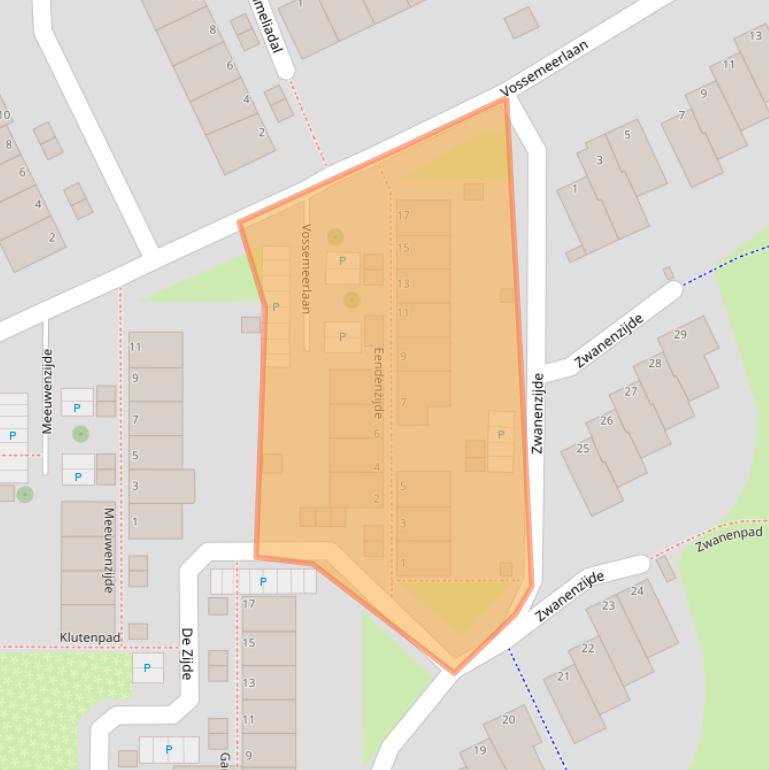 Kaart van postcodegebied 2317XE.