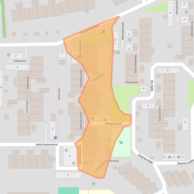 Kaart van postcodegebied 2317XJ.