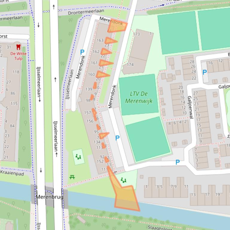 Kaart van postcodegebied 2317XN.