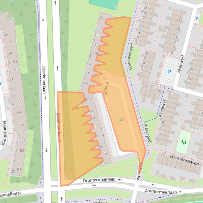 Kaart van postcodegebied 2317ZG.